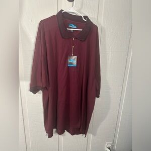 Tri-Mountain Men’s Maroon Polo Short Sleeve Shirt Size 5XL NWT